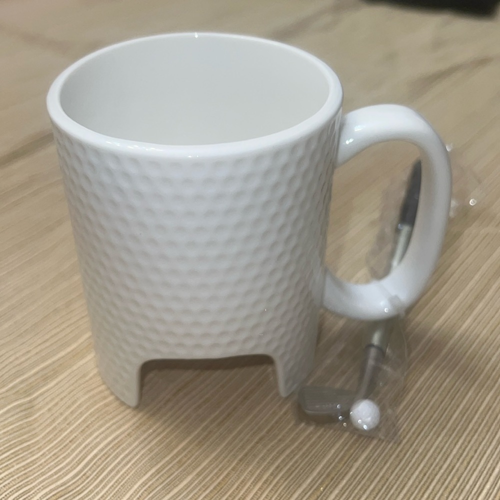 Golf Mug Cup Golf coffee cup mug with gold stick and ball gamer cup cool unique - Picture 1 of 9
